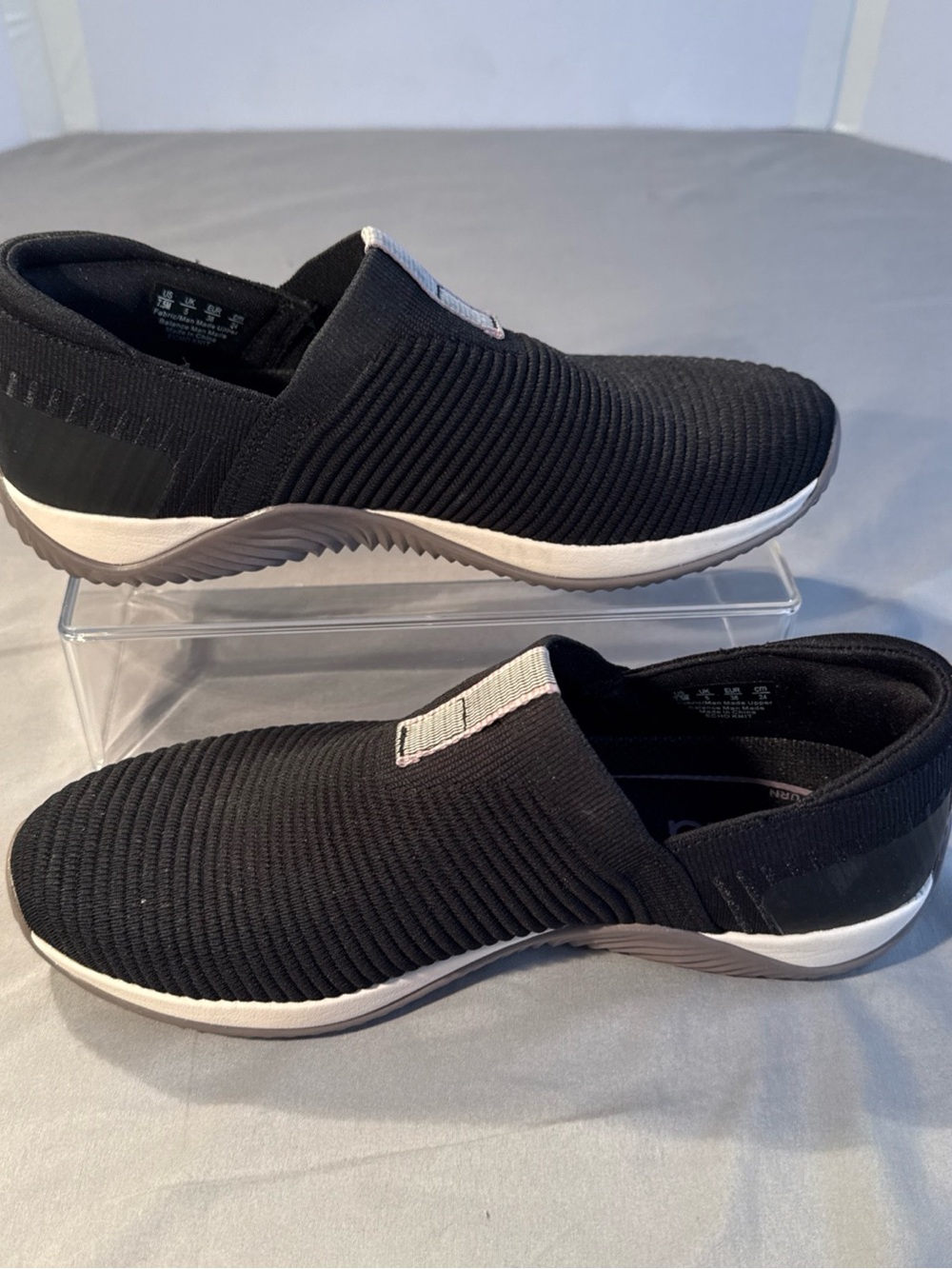Ryka Black Slip-On Knit Casual Loafers